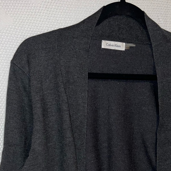 Calvin Klein Silk Cropped Cardigan - Picture 2 of 6